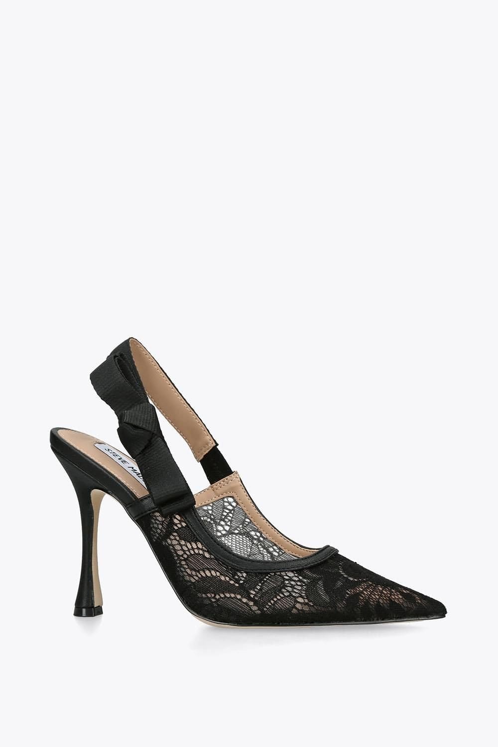 Steve Madden STEVE MADDEN Women's 'Brylie Black Lace' Fabric Heels - 4