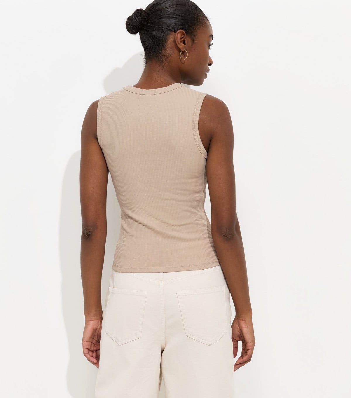 New Look Women's Mink Cotton Rich Ribbed Tank Top New Look - 4