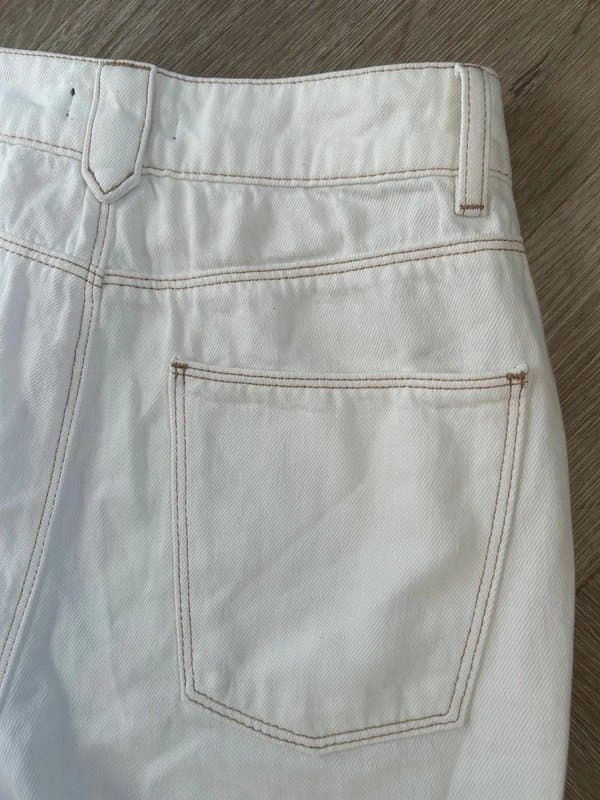 Mint Velvet Mint Velvet Cream Cropped Jeans Shorts Size 8L