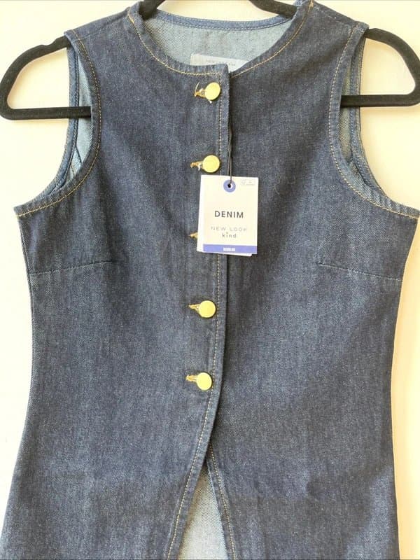 New Look New look - denim waistcoat - size 6 - blue
