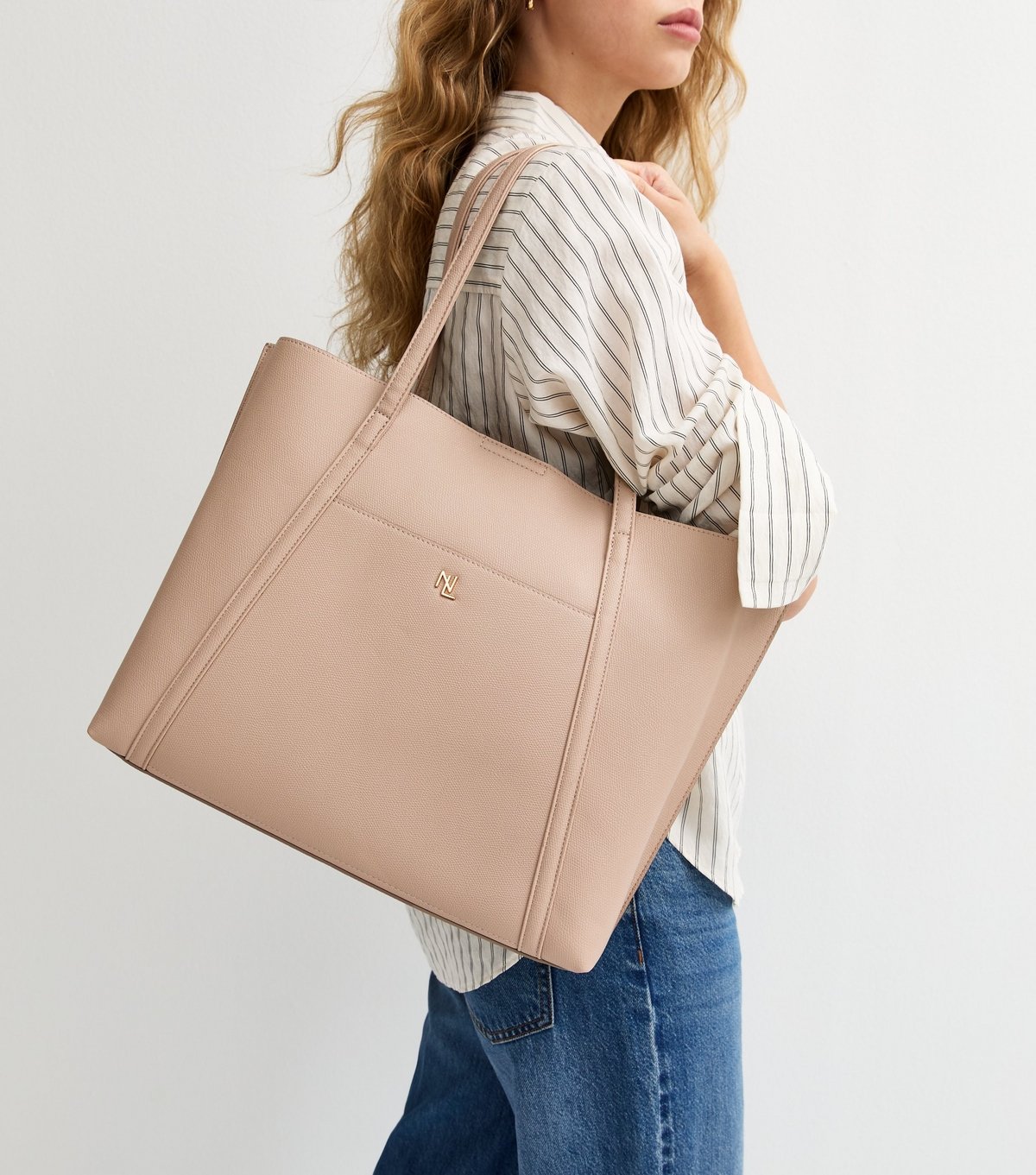 New Look Camel Faux Leather Front Pocket Tote Bag Vegan New Look - 2