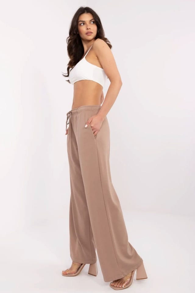 Love Lace Love Lace Women's Casual Cotton Polyester Drawstring Sweatpants in Beige - 2