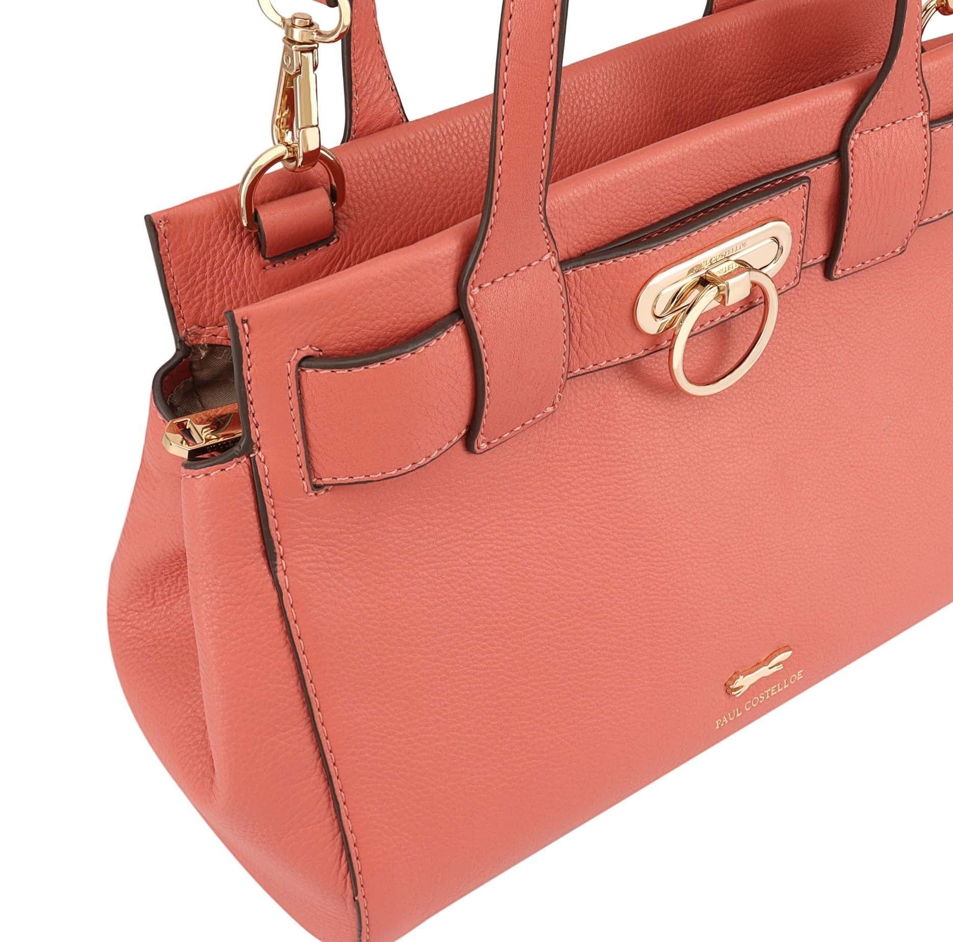 Paul Costelloe Paul Costelloe Women's Trebbia Leather Multi Way Bag in Pink - 4