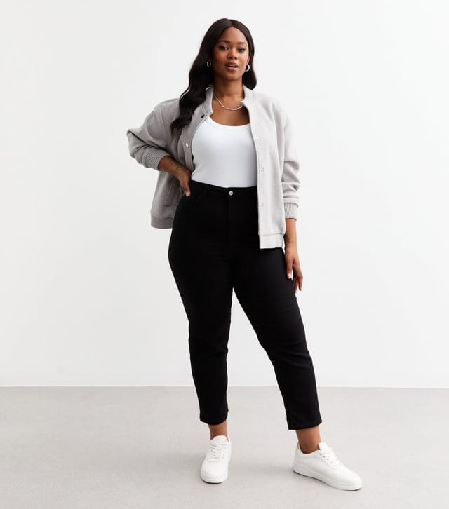 New Look Women's Plus Size Black Slim Leg Jeans Curves New Look - 3