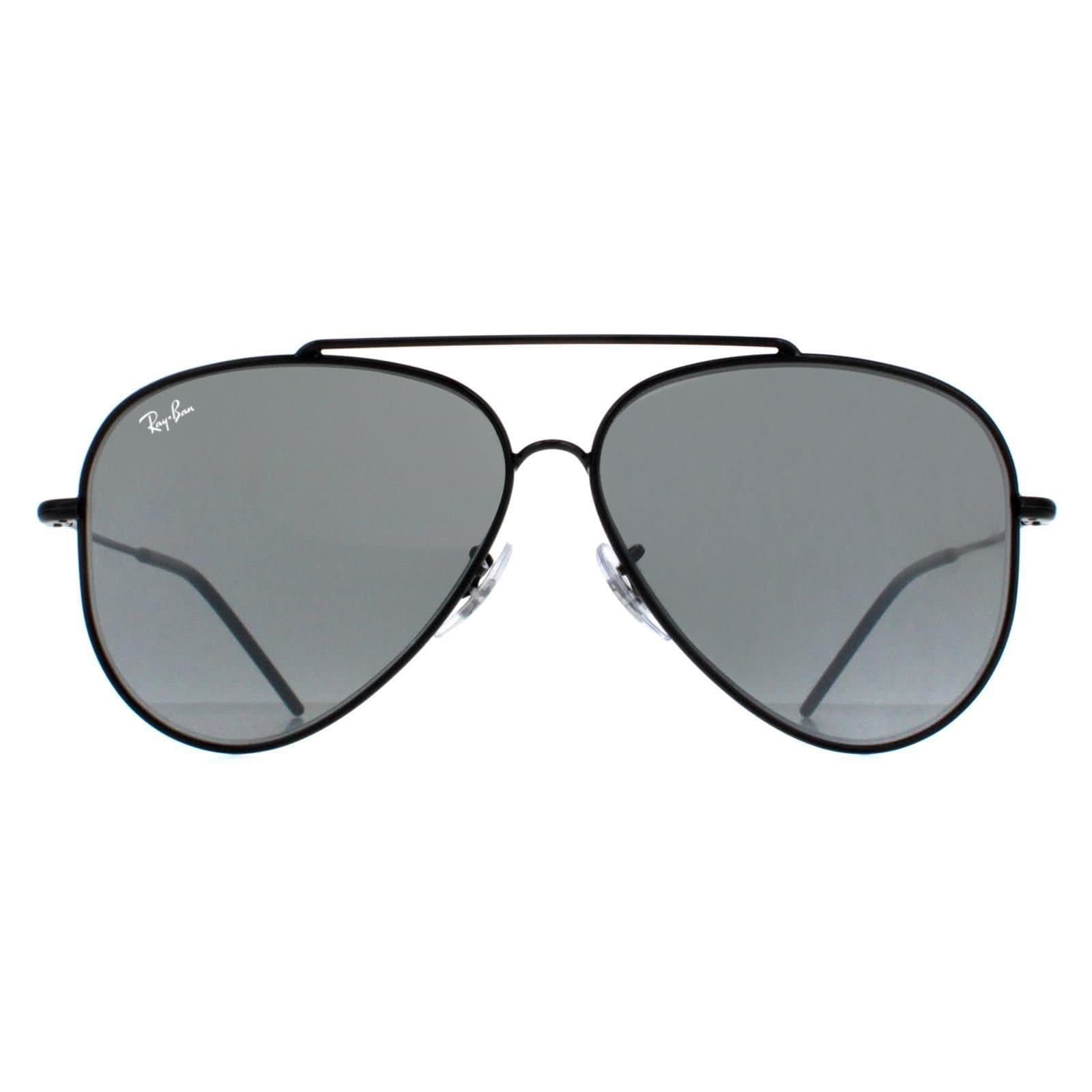 Ray-Ban Ray-Ban Men's Aviator Black Silver Mirror RB0101S Aviator Reverse