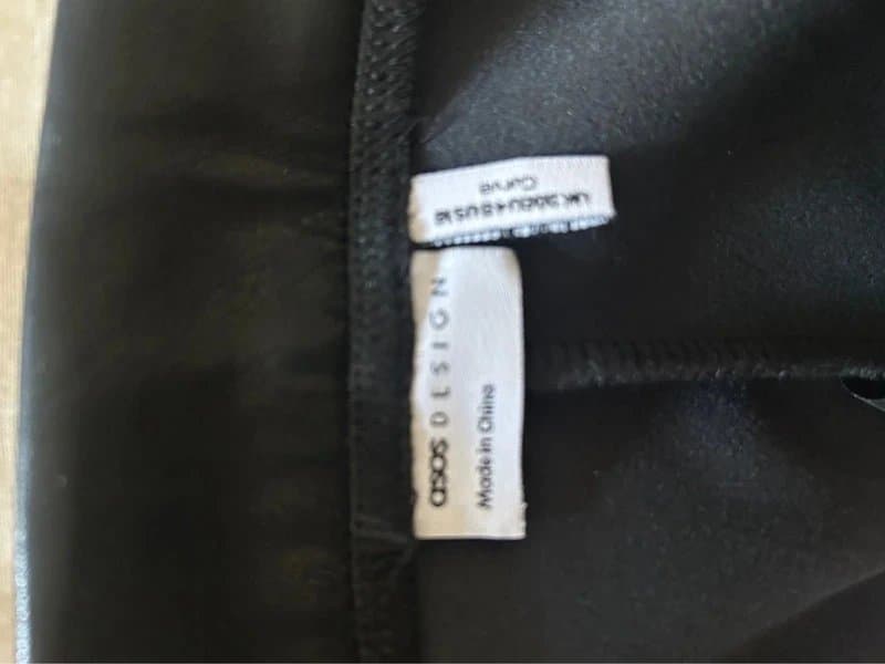 ASOS Curve Asos black faux trousers