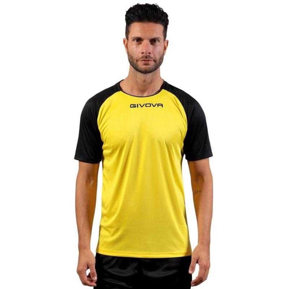 Givova Men's Capo Raglan T-Shirt in Yellow