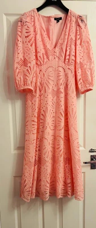 New Look New look gold lined brodery maxi wedding party holiday festival dress 14 same day post