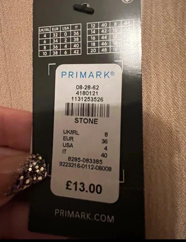 Primark Maxi Beige dress with buttons