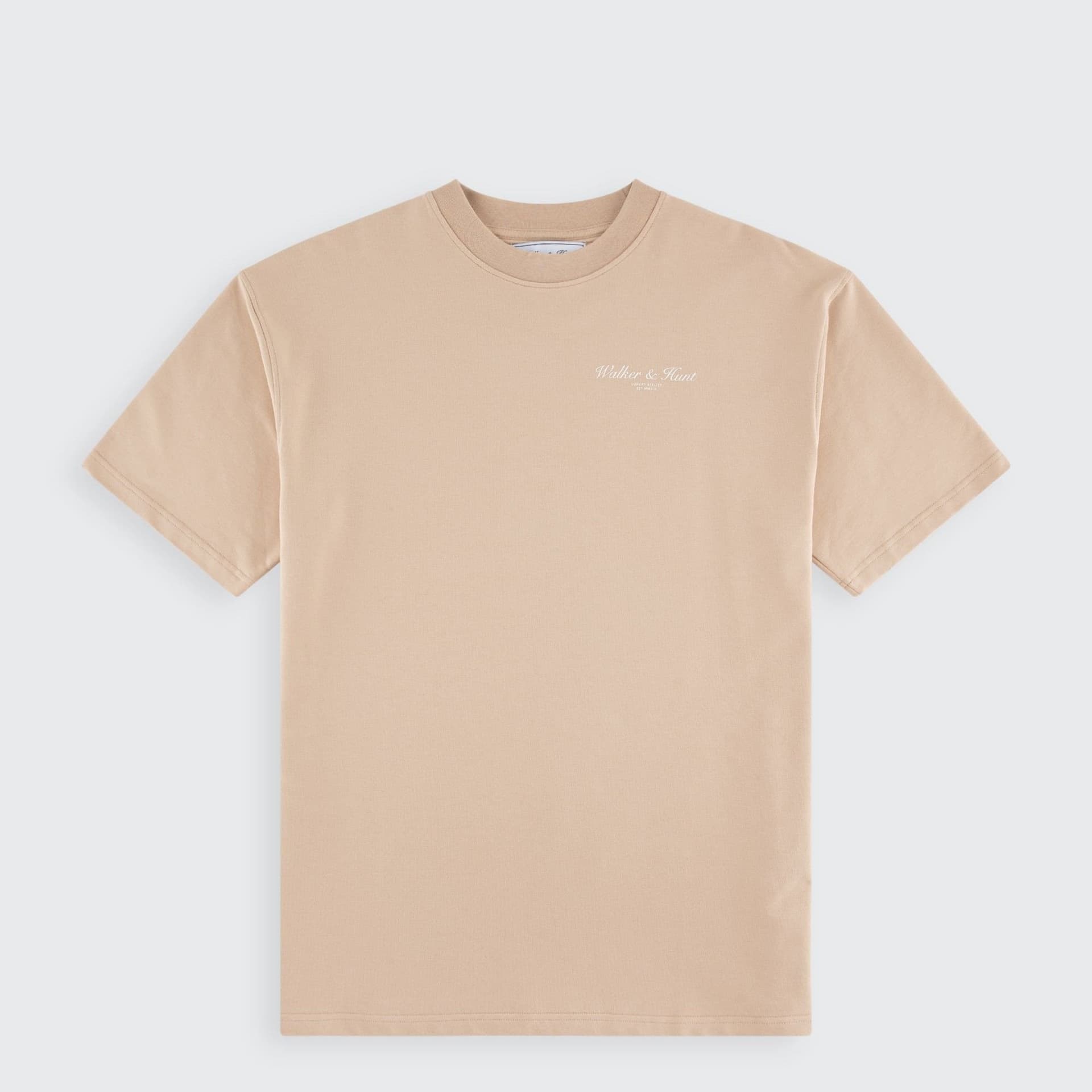 Walker & Hunt Walker & Hunt Men's Atelier Tee in Light Brown