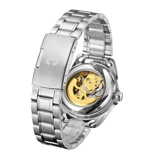 Anthony James Anthony James Men's Hand Assembled Limited Edition Skeleton Automatic Watch in Silver - 2