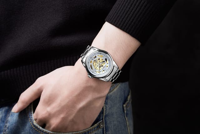 Anthony James Anthony James Men's Hand Assembled Limited Edition Skeleton Automatic Watch in Silver - 3