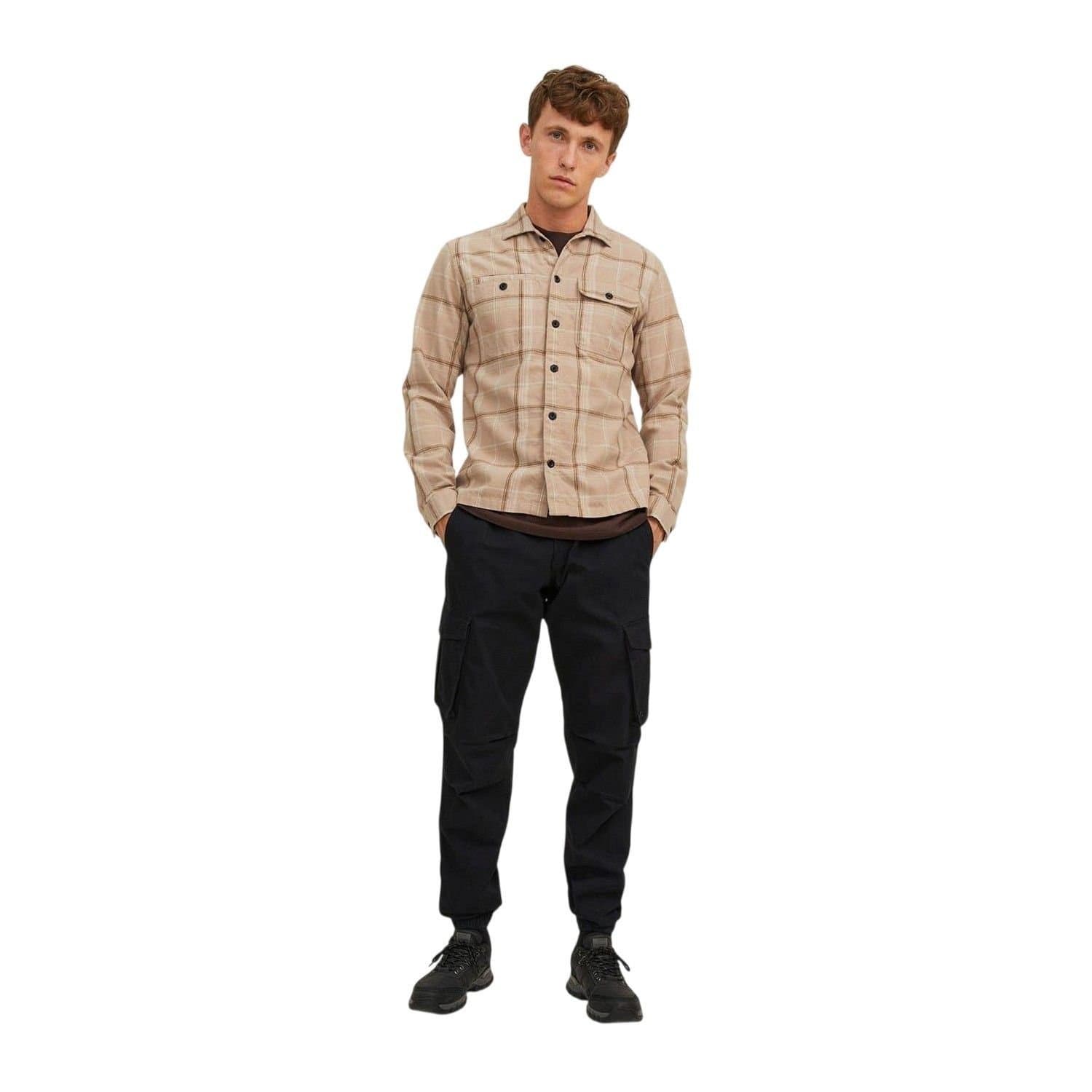 jack & jones Jack & Jones Men's Plain Cargo Trousers in Black