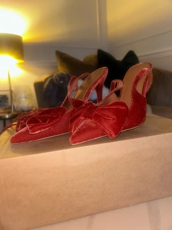 ASOS Asos Velvet bow heels