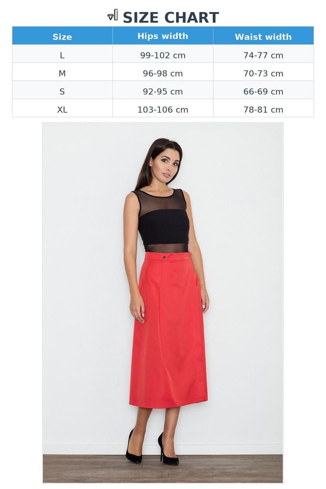 Love Lace Love Lace Women's Delicate Waist Button Long Skirt in Red - 3