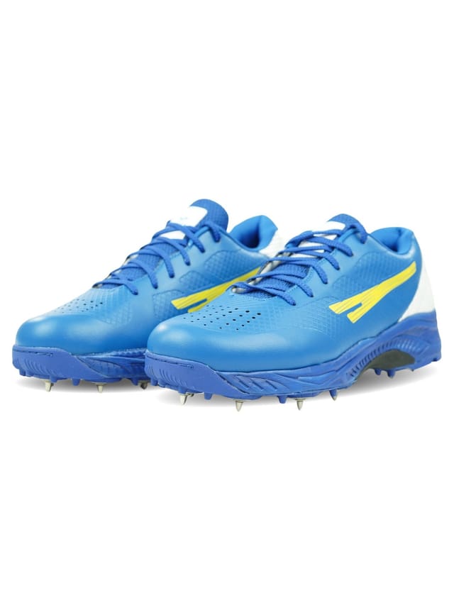 QUIVE QUIVE Precision Men's Cricket Shoes Metal Spikes Trainers in Blue - 2