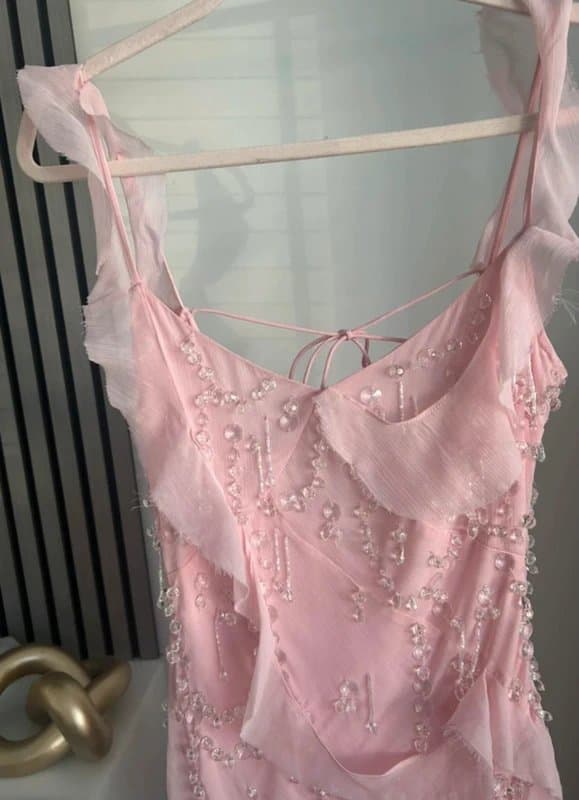 ASOS ASOS Embellished Pink Mini Dress