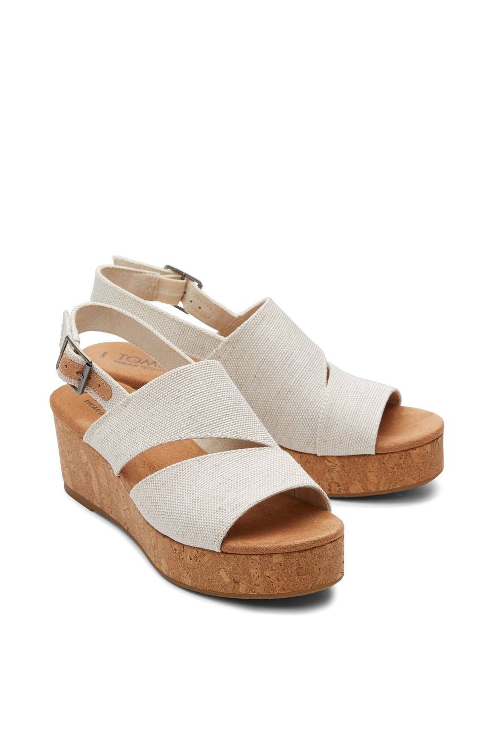 TOMS TOMS Women's Claudine Wedge Sandal in Off-White - 2