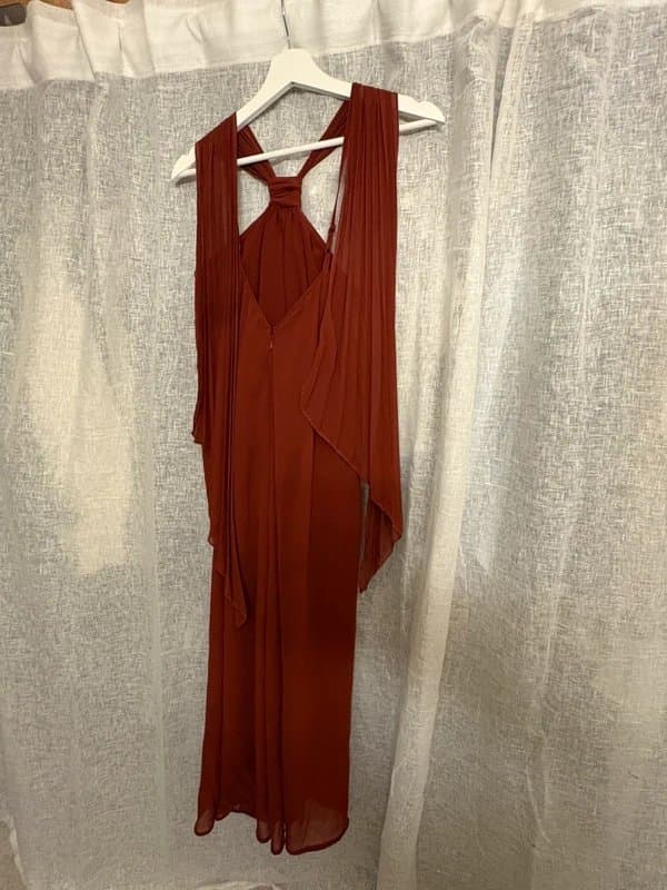 ASOS Pleated Halter Detail Chiffon Dress