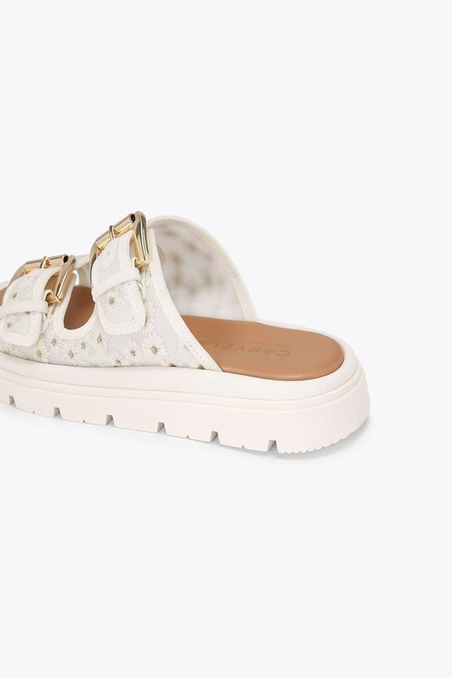 Carvela Carvela Women's 'Pavilion' Fabric Sandals in White - 3