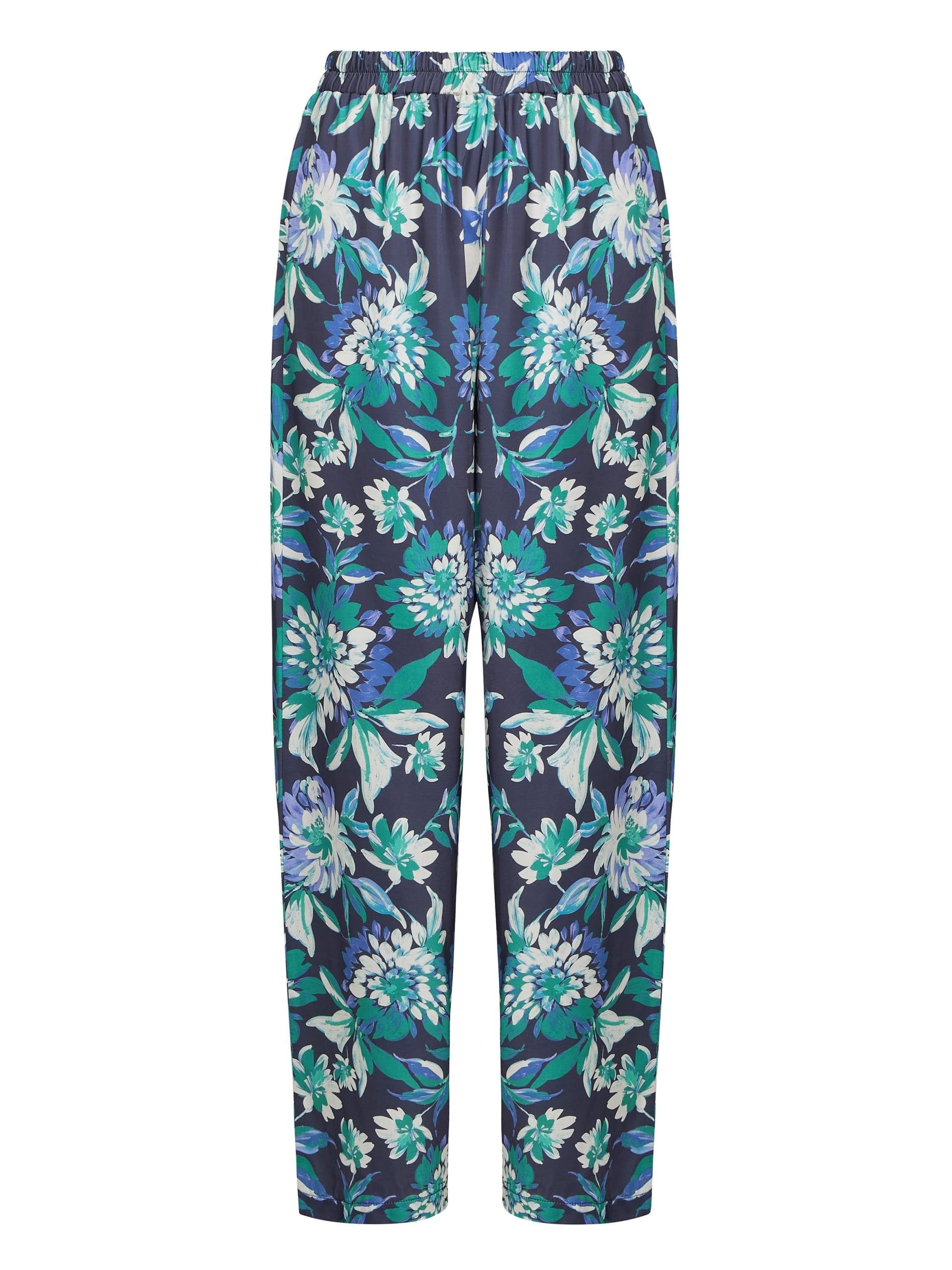 Gina Bacconi Gina Bacconi Women's Quinn Satin Pull On Wide Leg Trouser in Blue - 4