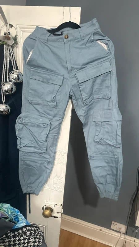 The Unbranded Brand blue cuffed cargo pants