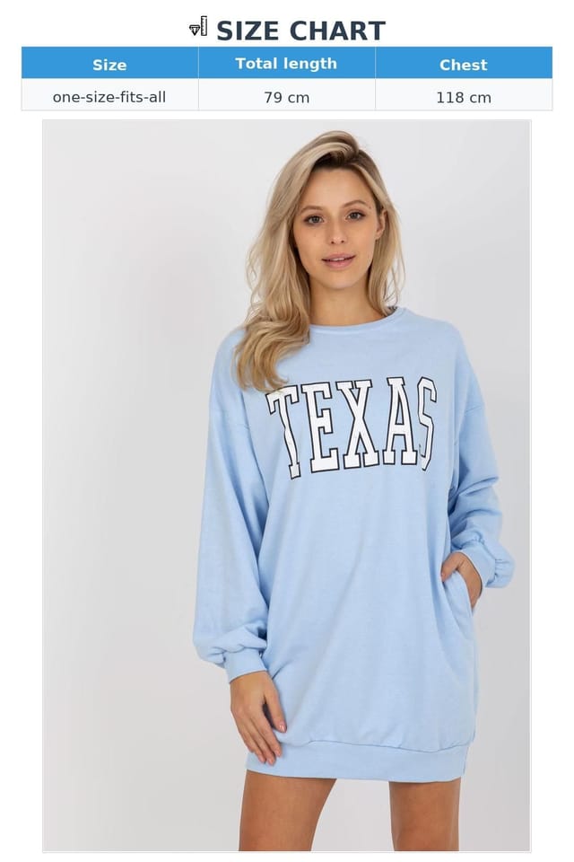 Love Lace Love Lace Women's Long Casual Cotton Polyester Sweatshirt in Blue - 3