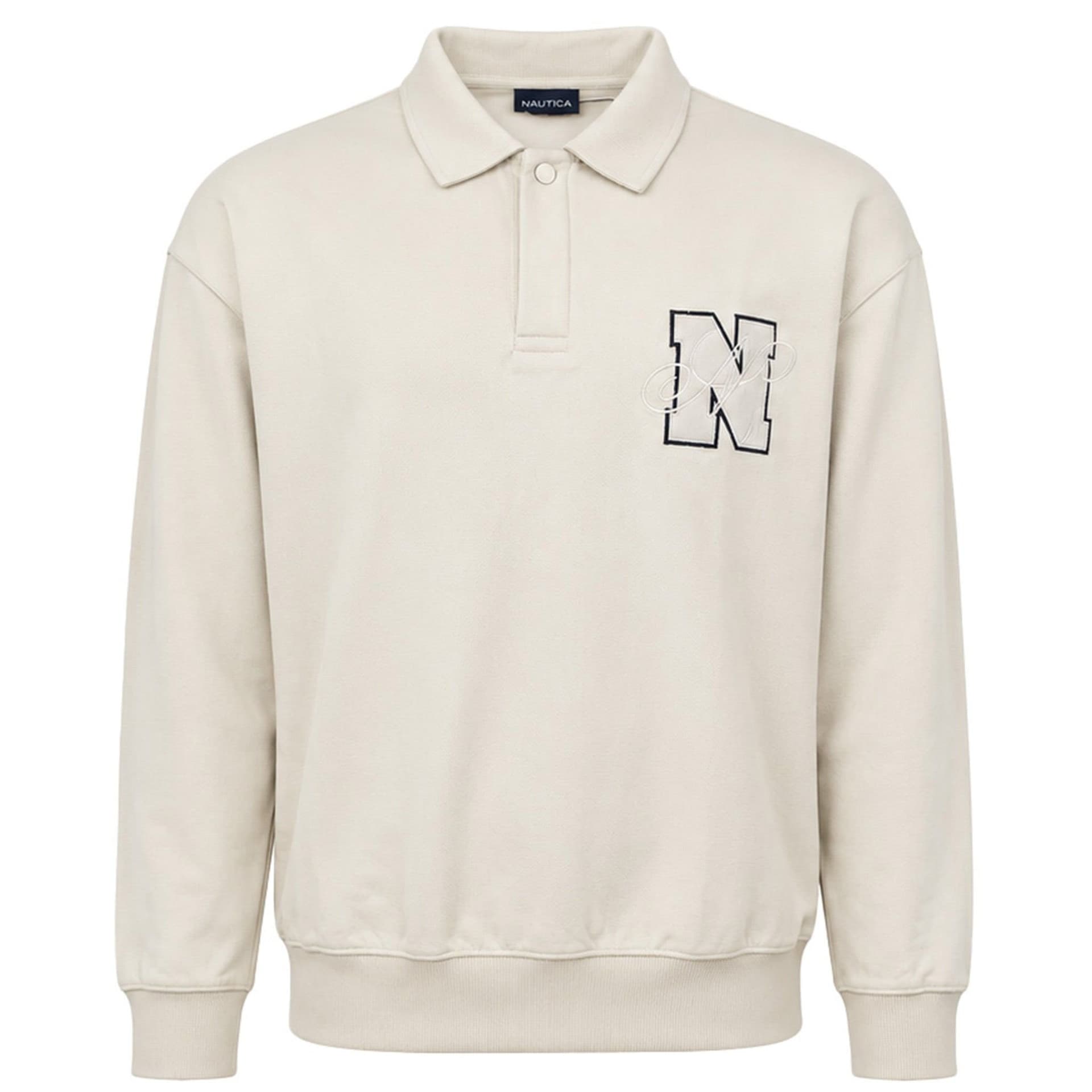 Nautica Nautica Men's Colson Collared Sweatshirt in Ivory