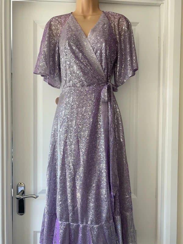 Style Cheat Stunning shiny wrap dress  summer/ party Style Cheat size 6, new with tags