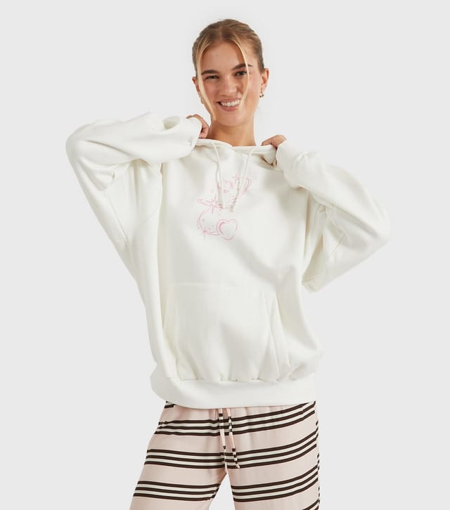 Skinnydip Women's White Angel Protected Hoodie Skinnydip New Look - 2