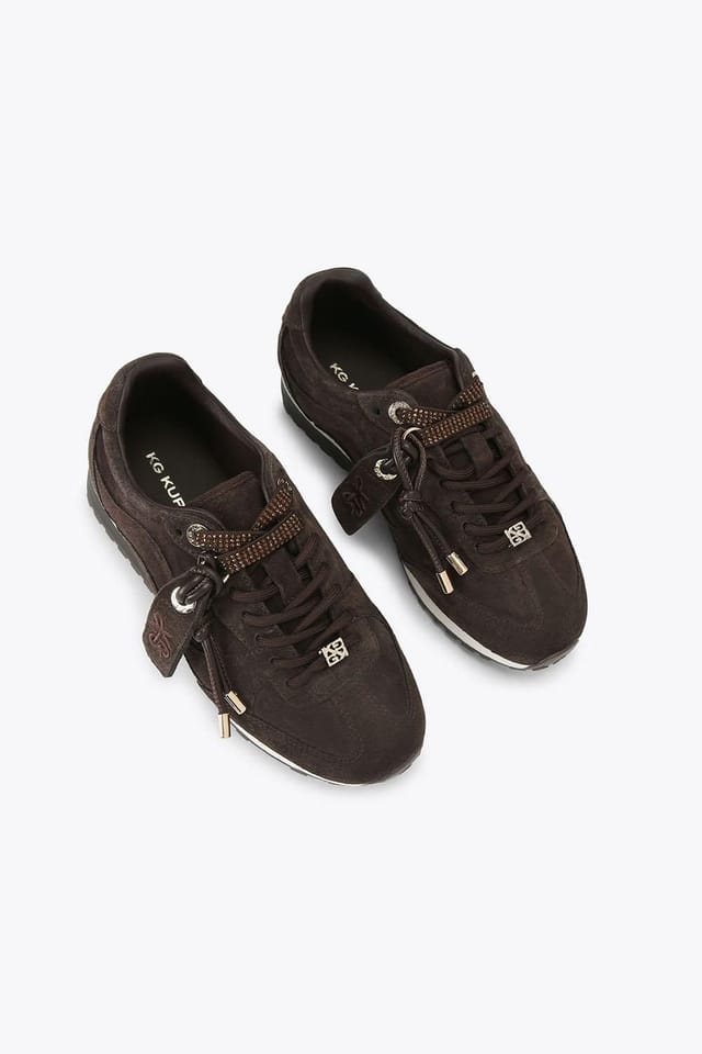 KG Kurt Geiger KG Kurt Geiger Women's 'Lorelei' Suedette Trainers in Brown - 2