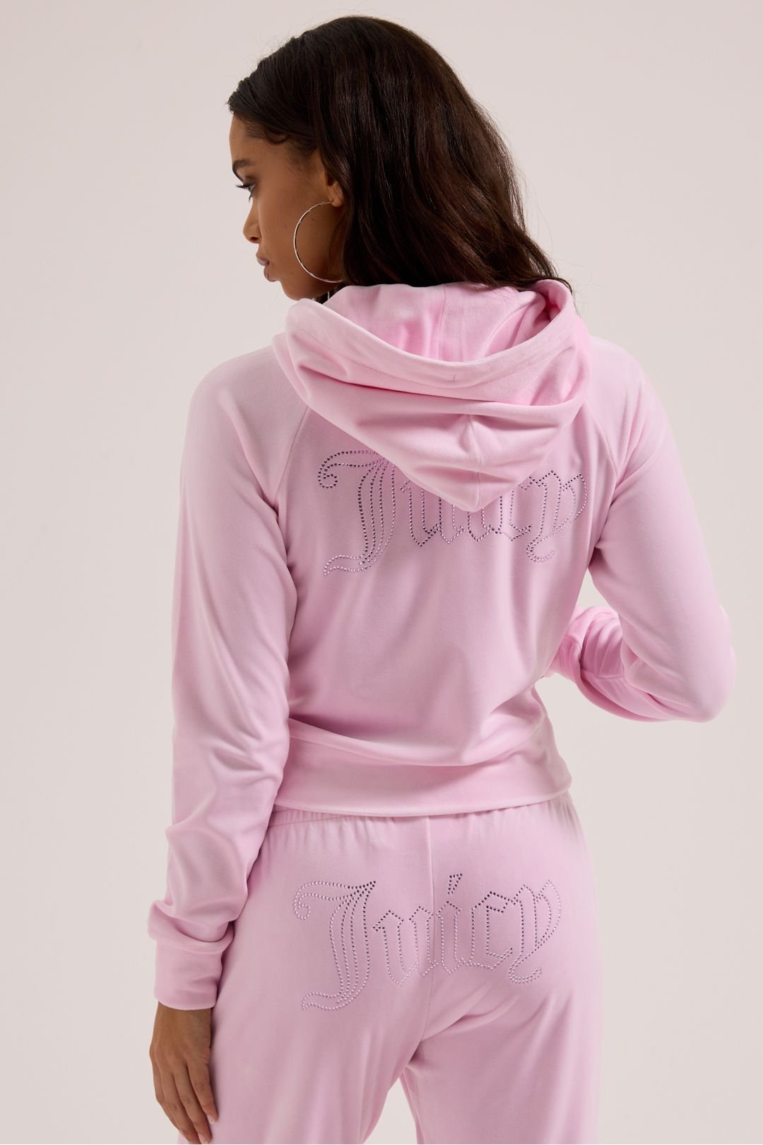 Juicy Couture Juicy Couture Women's Madison Diamante Hoodie Pink - 3