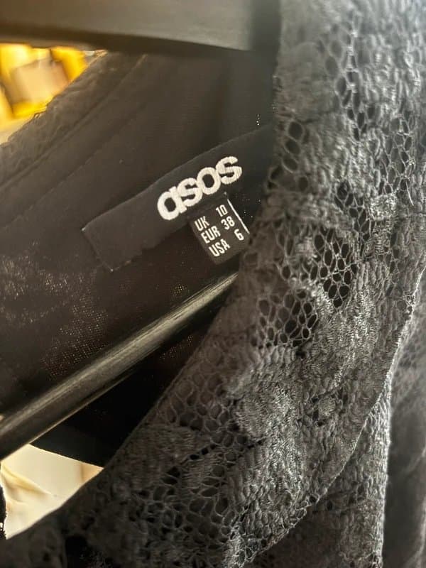 ASOS ASOS Black Lace Dress - Size 10