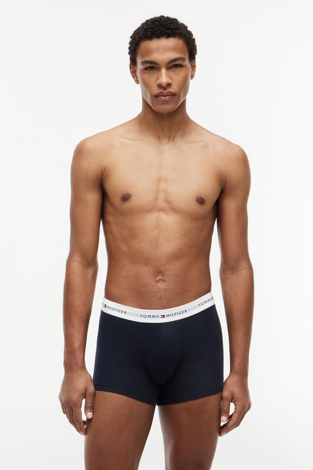Tommy Hilfiger Tommy Hilfiger Men's Signature 3 Pack Cotton Trunks - Navy - 2