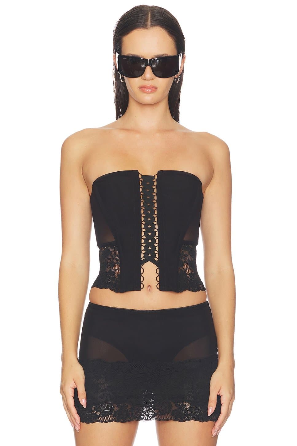 revolve Revolve Black Lace Opacity Corset