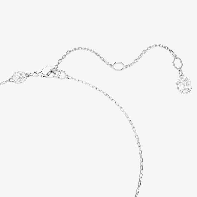 Swarovski Swarovski Women's Constella Rhodium Plated White Circle Necklace 5692261 in Silver - 3