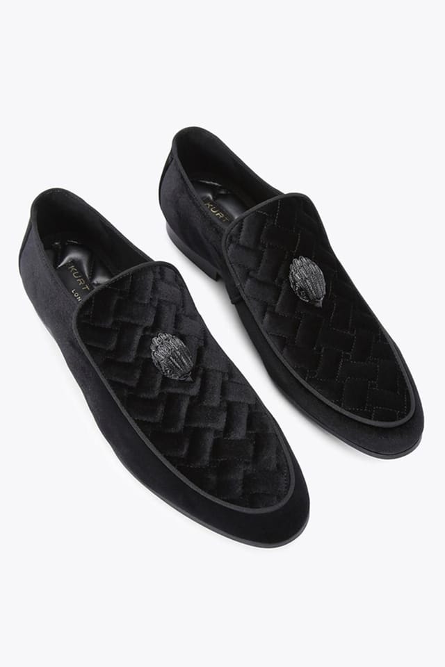 Kurt Geiger London Kurt Geiger London Men's 'Hugh Eagle Head' Velvet Shoes in Black - 2