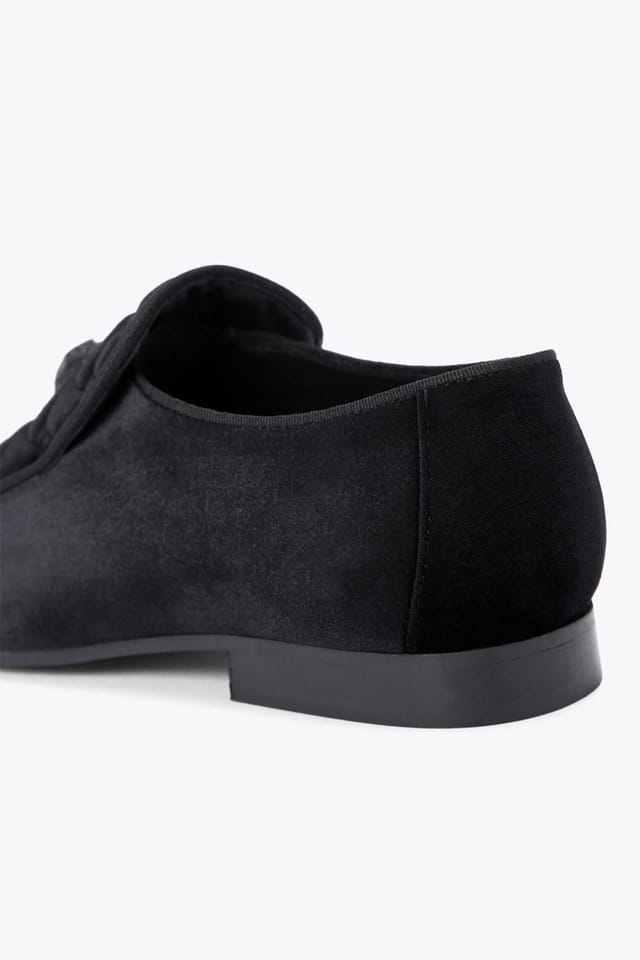 Kurt Geiger London Kurt Geiger London Men's 'Hugh Eagle Head' Velvet Shoes in Black - 3