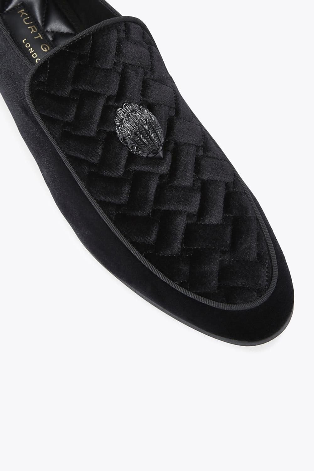 Kurt Geiger London Kurt Geiger London Men's 'Hugh Eagle Head' Velvet Shoes in Black - 4