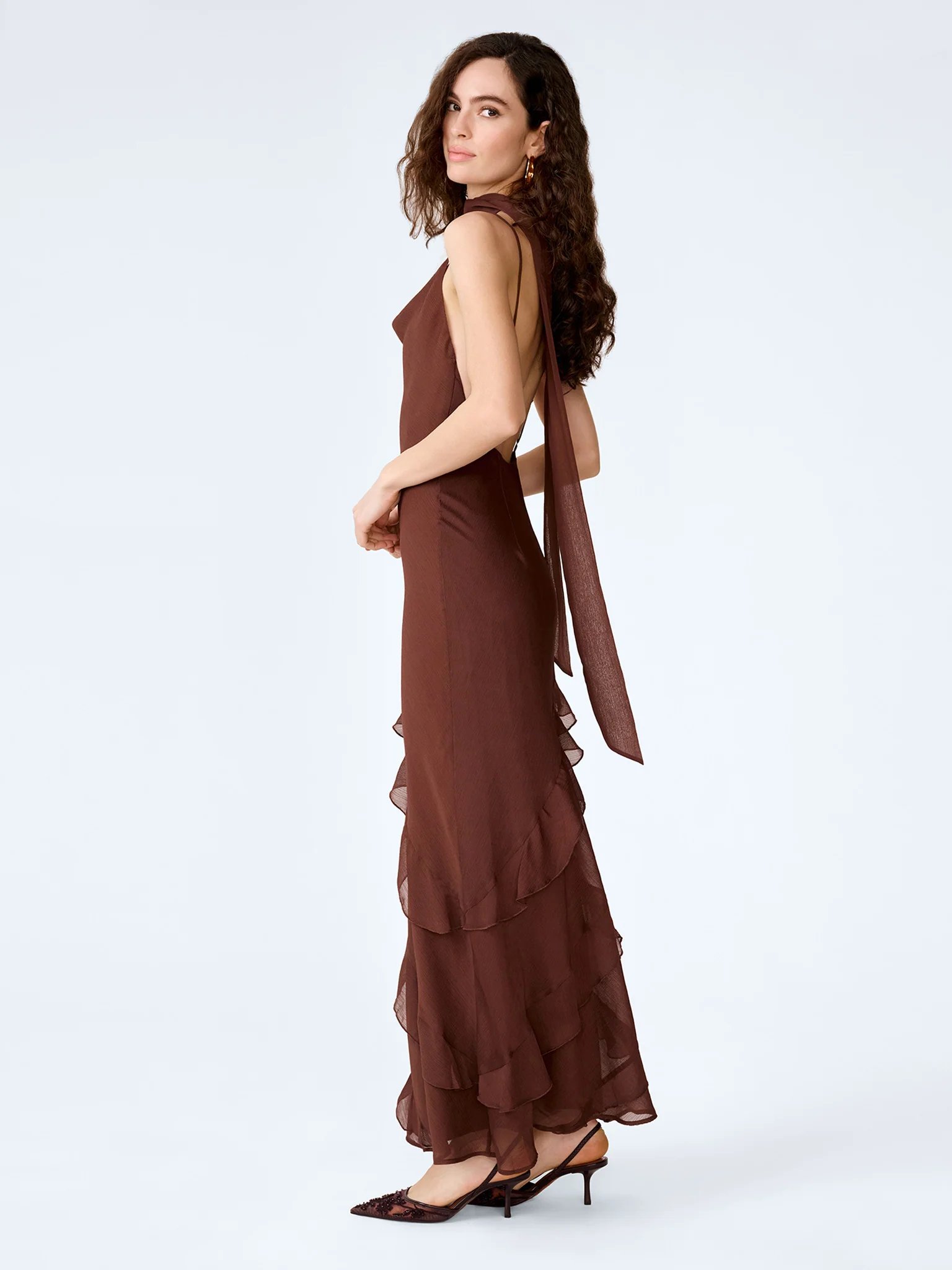 OMNES Taylor Dress in Chocolate - 2