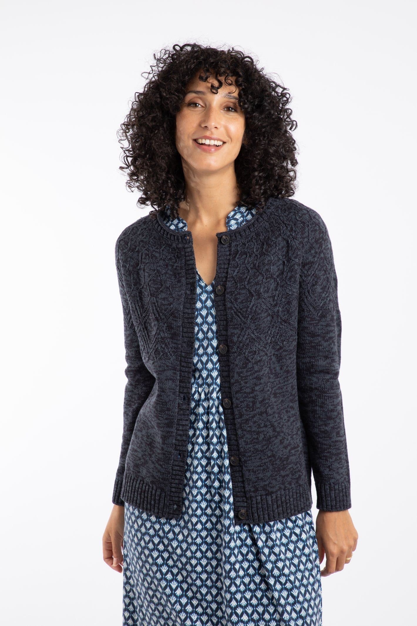Weird Fish Weird Fish Women's Caballo Outfitter Cardigan in Navy