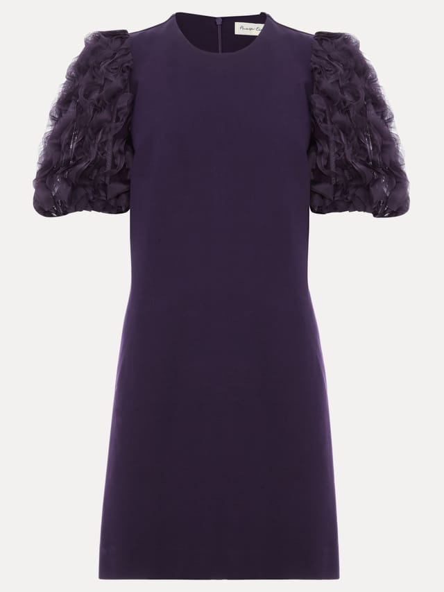 Phase Eight Phase Eight Women's Aida Puff Sleeve Dress in Aubergine - 2