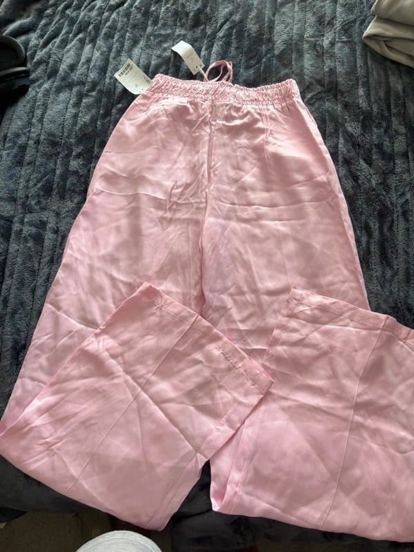 Bershka Pink satin trousers