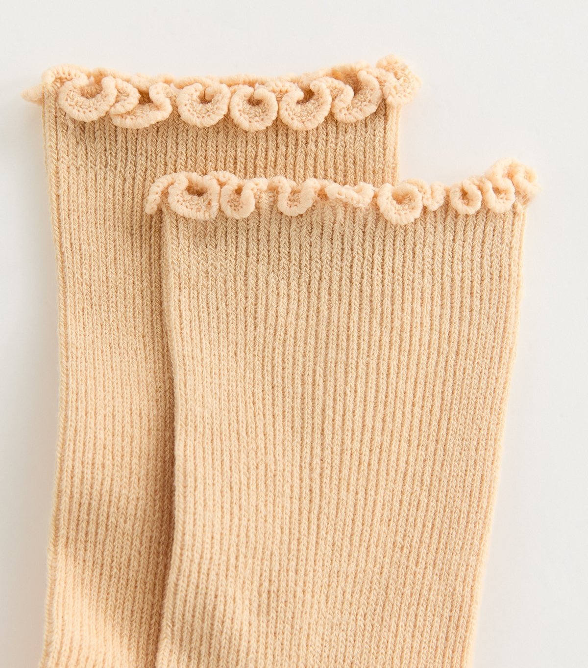 New Look Light Yellow Ribbed Frilly Trimmed Socks New Look - 2