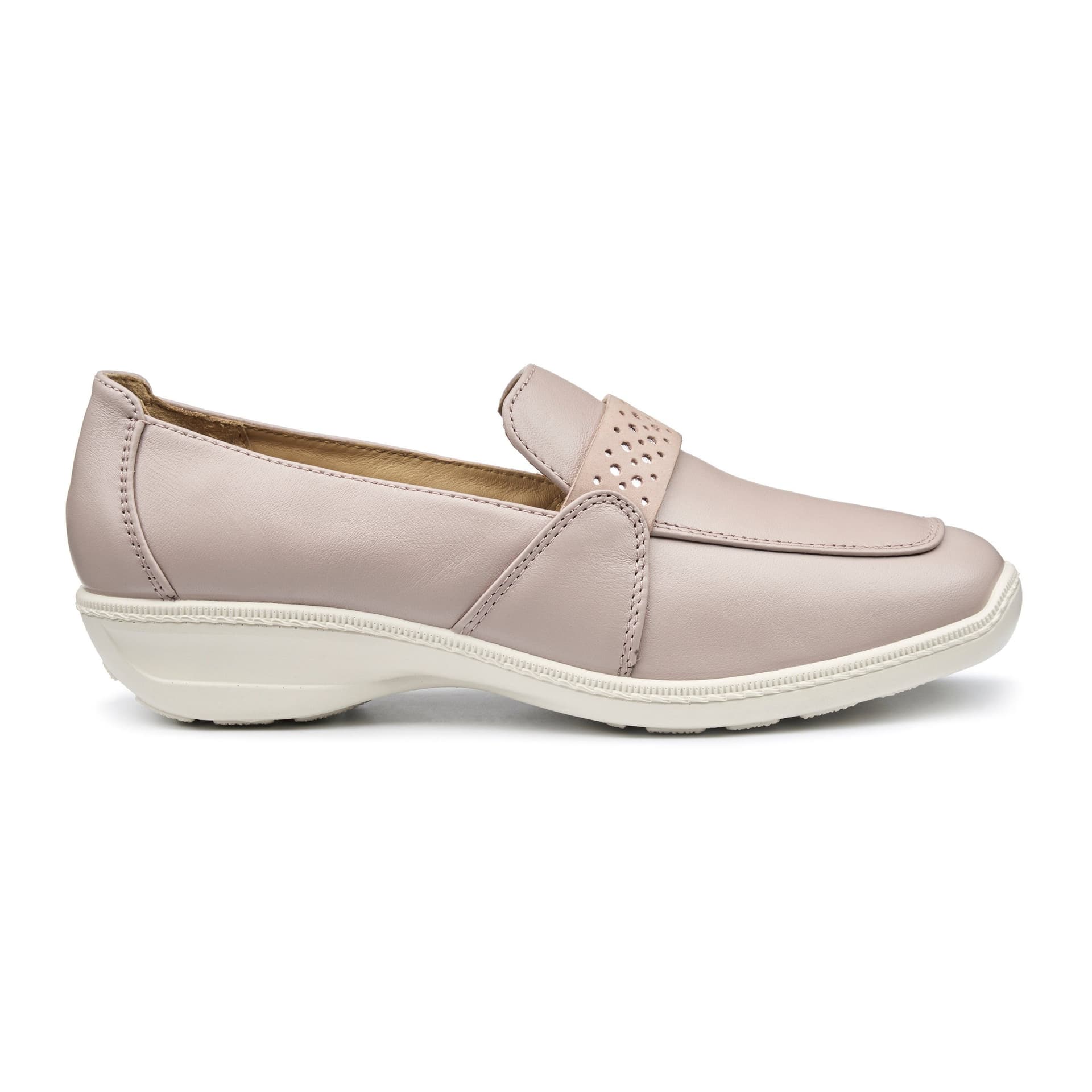 Hotter Hotter Taupe Leather-Like Loafers