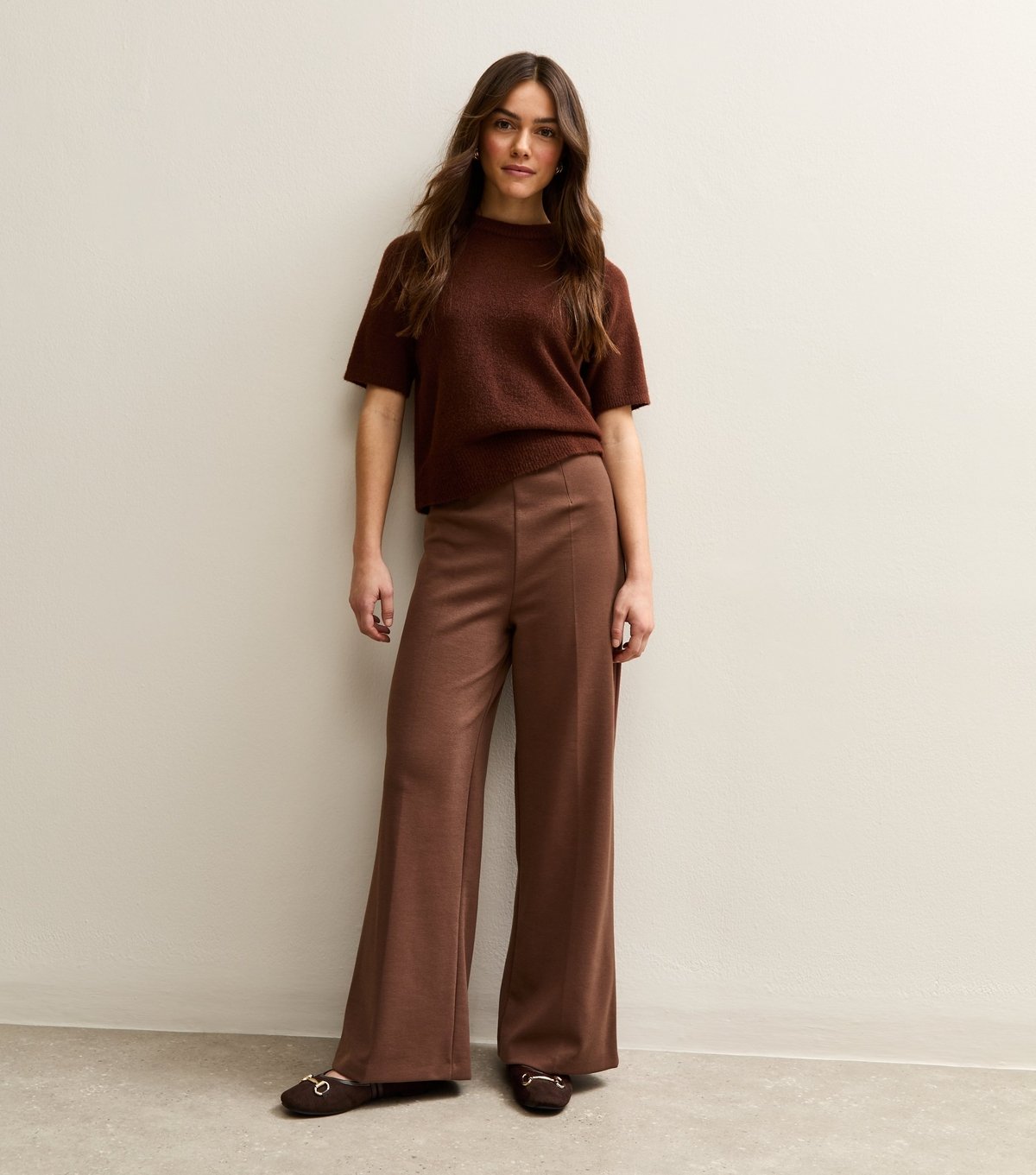 New Look Women's Petite Dark Brown Wide Leg Trousers New Look - 2