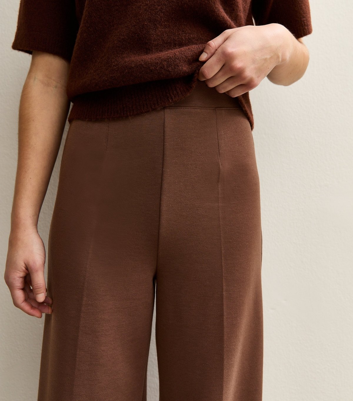 New Look Women's Petite Dark Brown Wide Leg Trousers New Look - 3