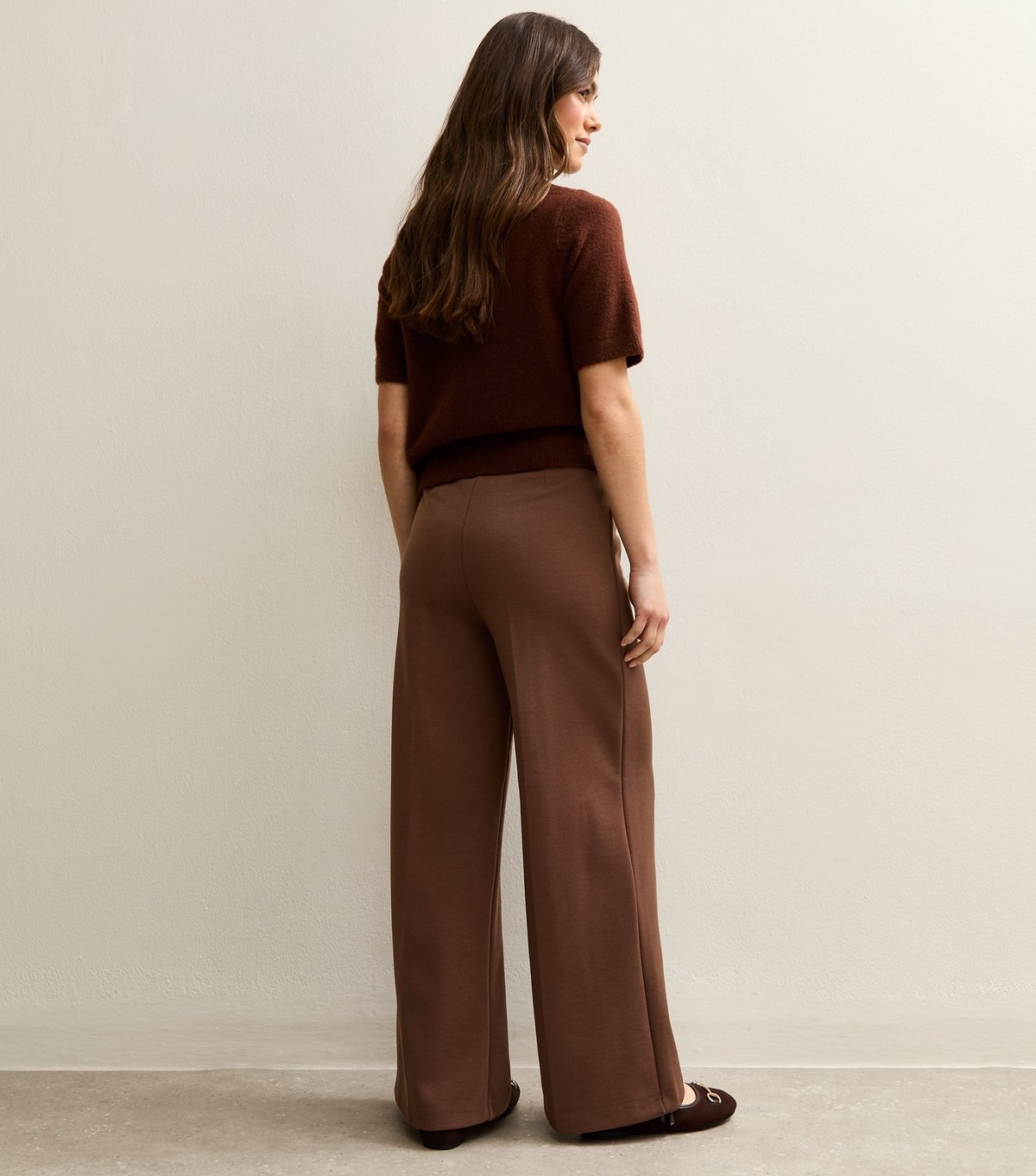 New Look Women's Petite Dark Brown Wide Leg Trousers New Look - 4