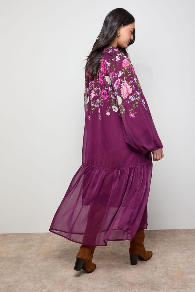 Oasis Oasis Women's Trapeze Boho Maxi Dress in Floral - 3