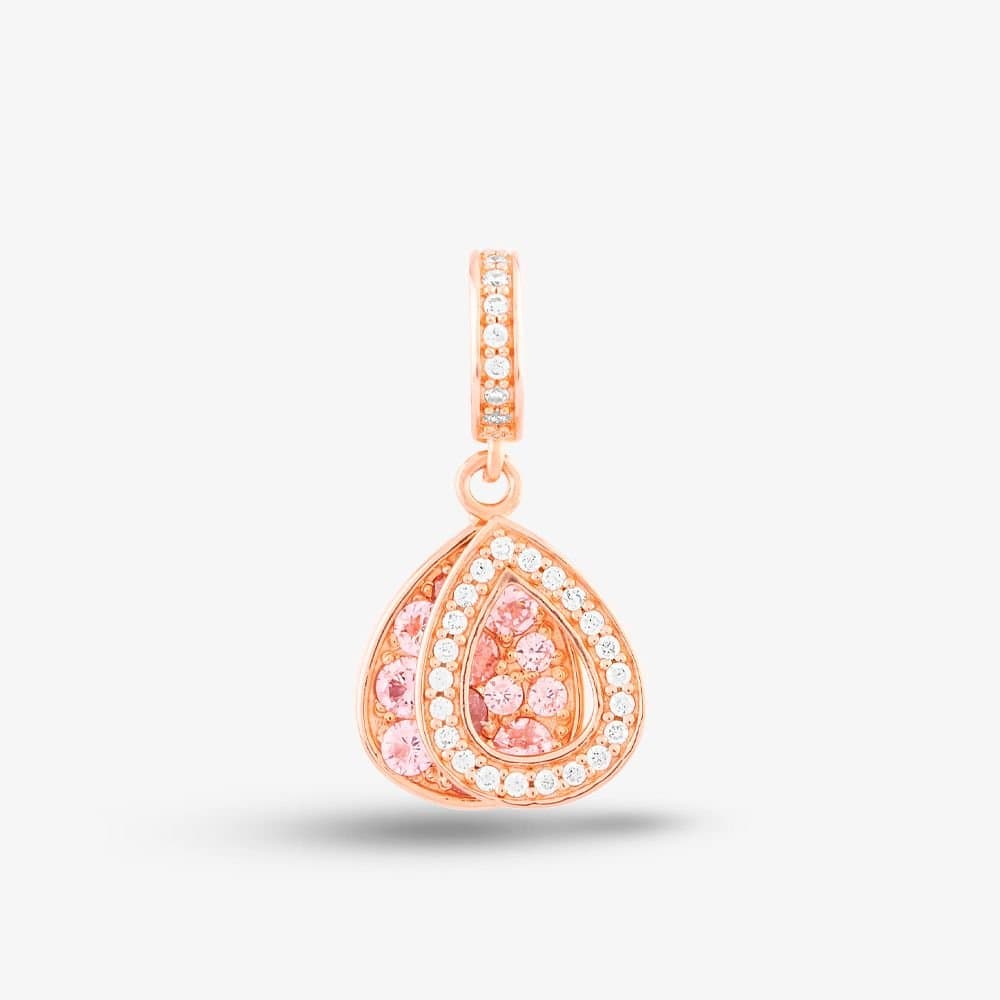Rosa Lea Rosa Lea Women's 2 Teardrop Dangle Charm AM-THB032106 in Rose Gold